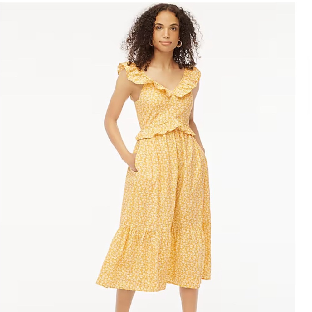 Yellow J.crew factory dress